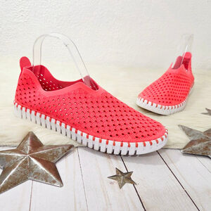 Ilse Jacobsen Tulip 139 Chic Sneaker raspberry pink perforated slip on womens 41